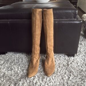 Manolo Blahnik Suede Heeled Boots